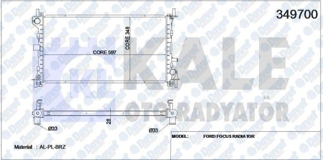 16-1907 Su Radyatoru Mekanik Ford Focus I (Daw,Dbw) 1.6i 16v M-T Ac+/- 1998-2004